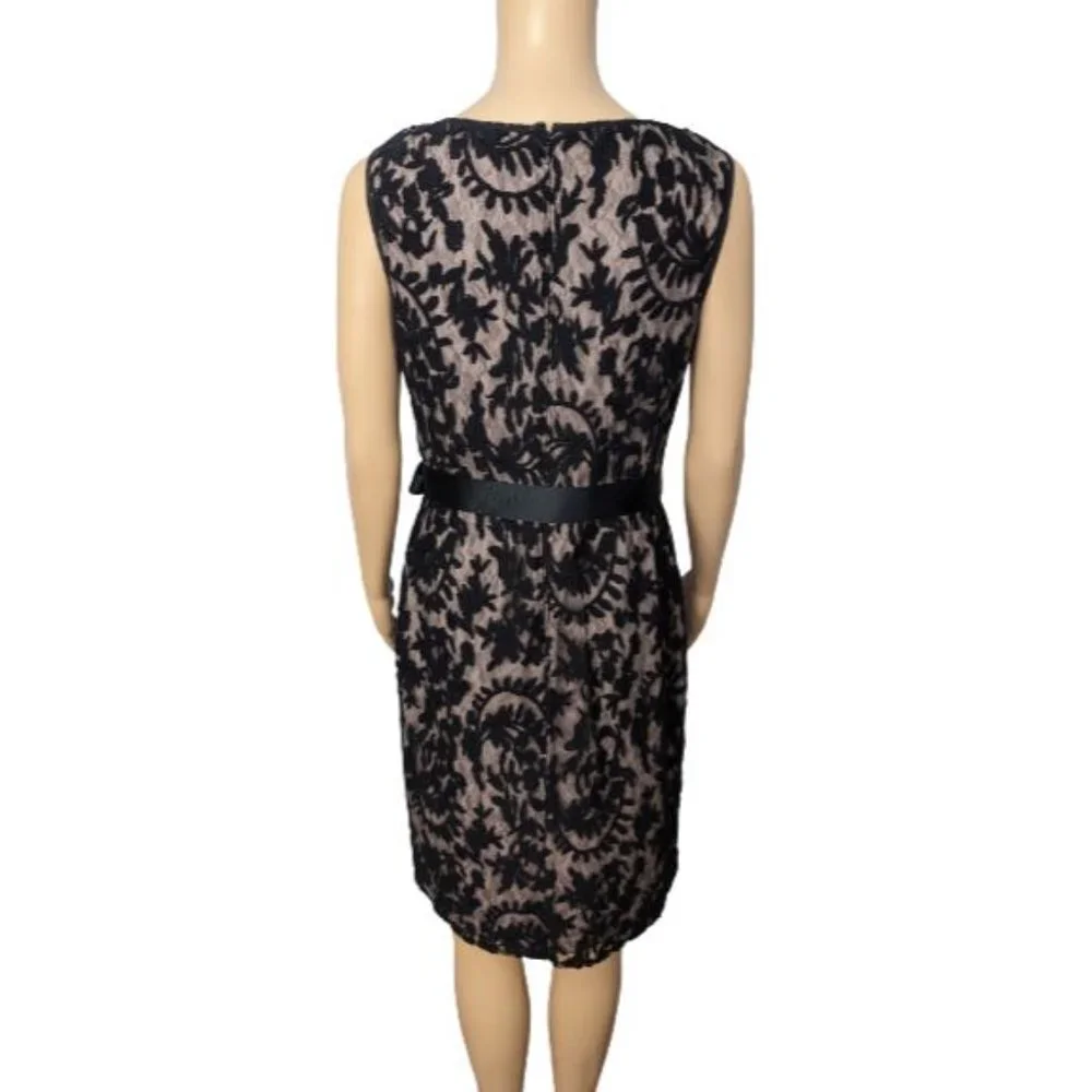 Adriana Papell Black Lace Special Occasion Dress 8
